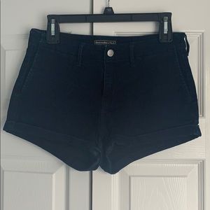 Abercrombie dark blue wash Jean shorts